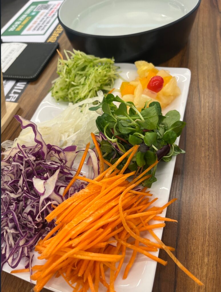 월남쌈 야채 그릇