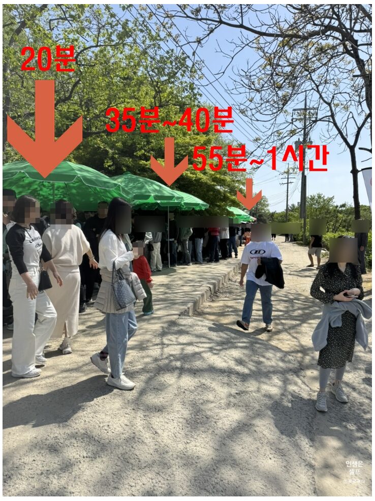 장원 막국수 대기 줄 사진