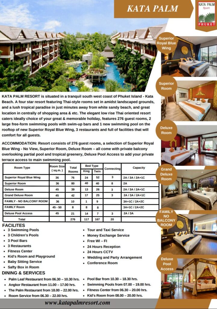 Kata plam Resort & Spa 객실타입